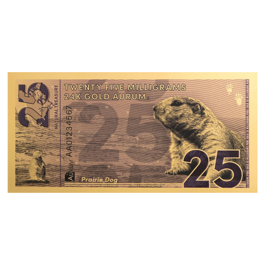 25mg Prairie Dog Aurum Gold Note 2025
