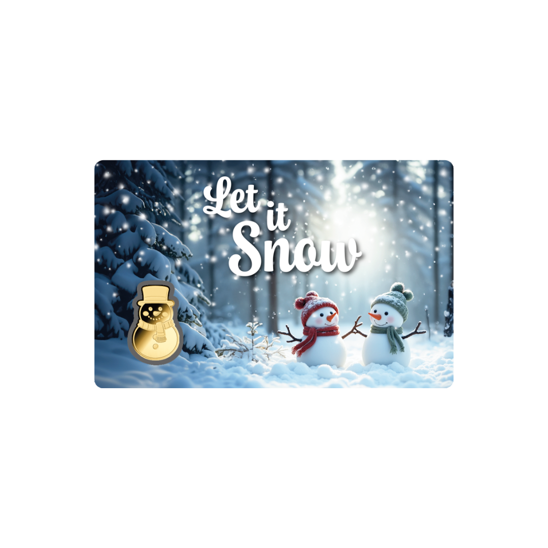 Let It Snow Coin Card - Gold Gift