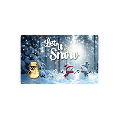 Let It Snow Coin Card - Gold Gift
