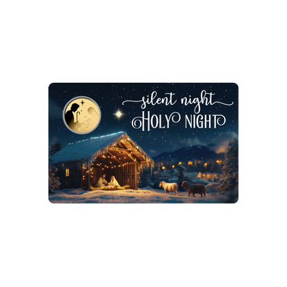 Silent Night, Holy Night Coin Card - Gold Gift