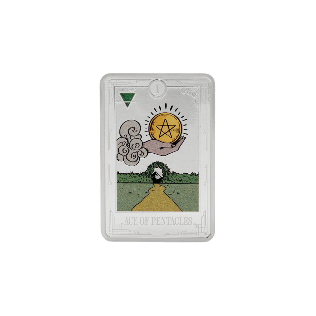 Agoro - Tarot Minor Arcana - 4. Aces of Pentacles 1oz Silver Coin