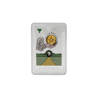 Agoro - Tarot Minor Arcana - 4. Aces of Pentacles 1oz Silver Coin