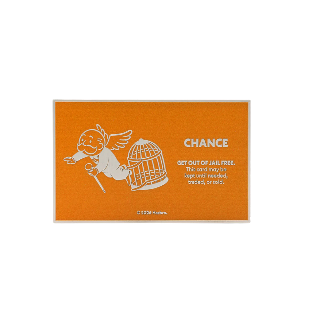 Monopoly - Chance Cards - Get out of Jail Free Card 1oz Silver Coin