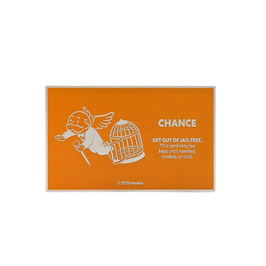 Monopoly - Chance Cards - Get out of Jail Free Card 1oz Silver Coin