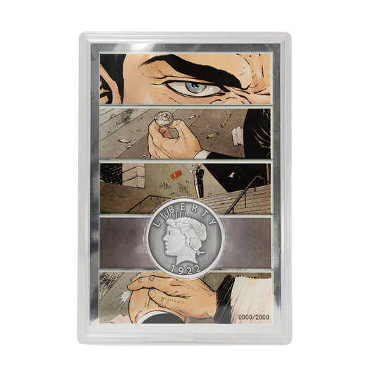 Two-Face's Coin - Collectible Set 1/2 oz Silver Coin + 5 g Silver Foil Set