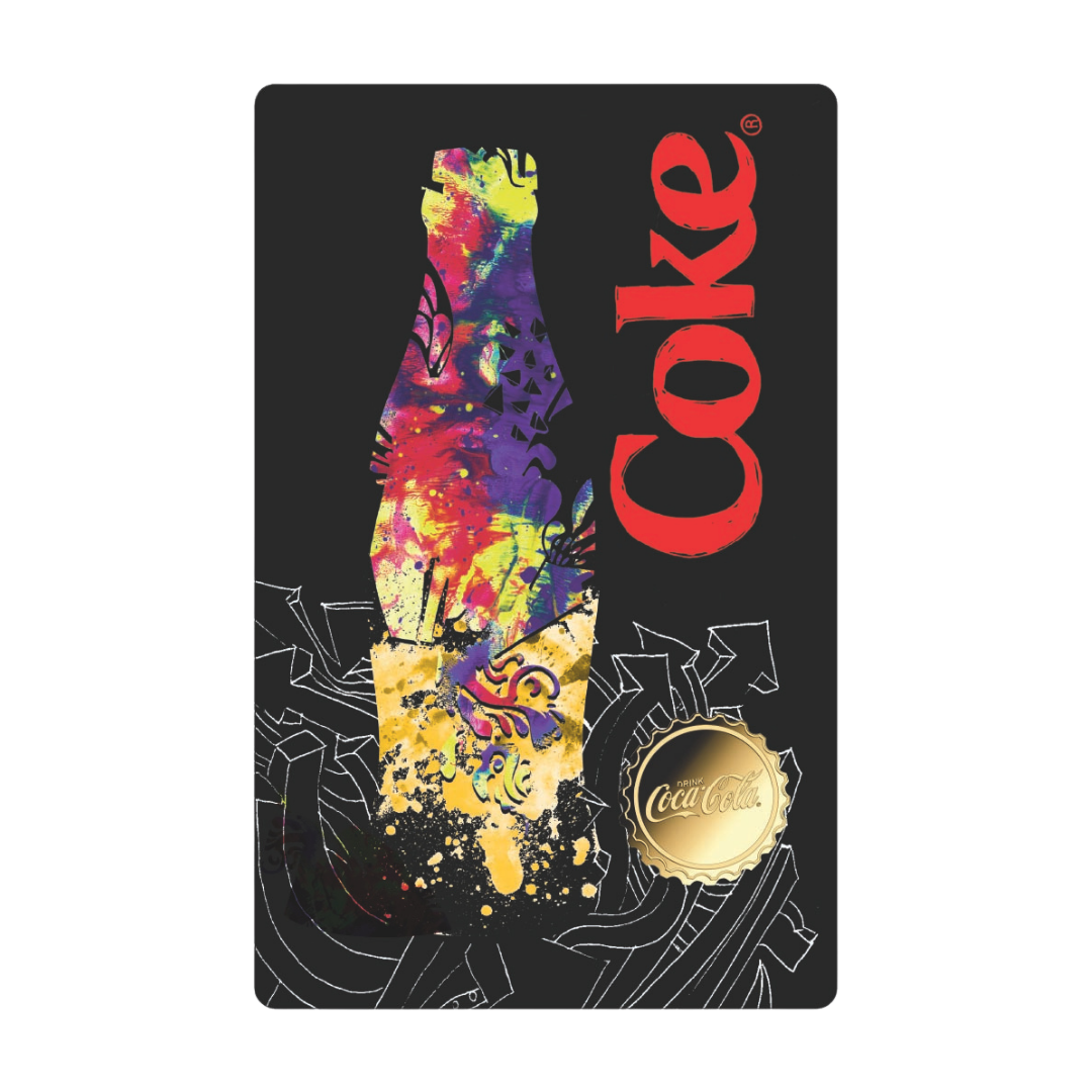 Coca-Cola Pop Art Bottle Cap Goldcard - Gold Gift