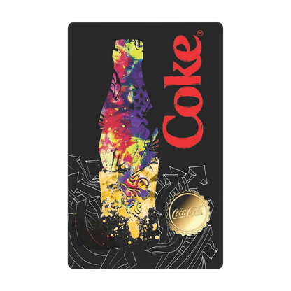 Coca-Cola Pop Art Bottle Cap Goldcard - Gold Gift