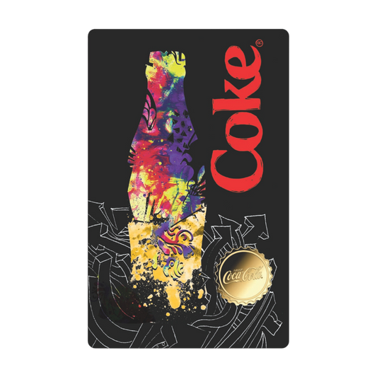 Coca-Cola Pop Art Bottle Cap Goldcard - Gold Gift