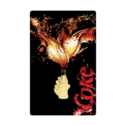 Coca-Cola Pop Art Sparkling Bottle Gold Card - Gold Gift