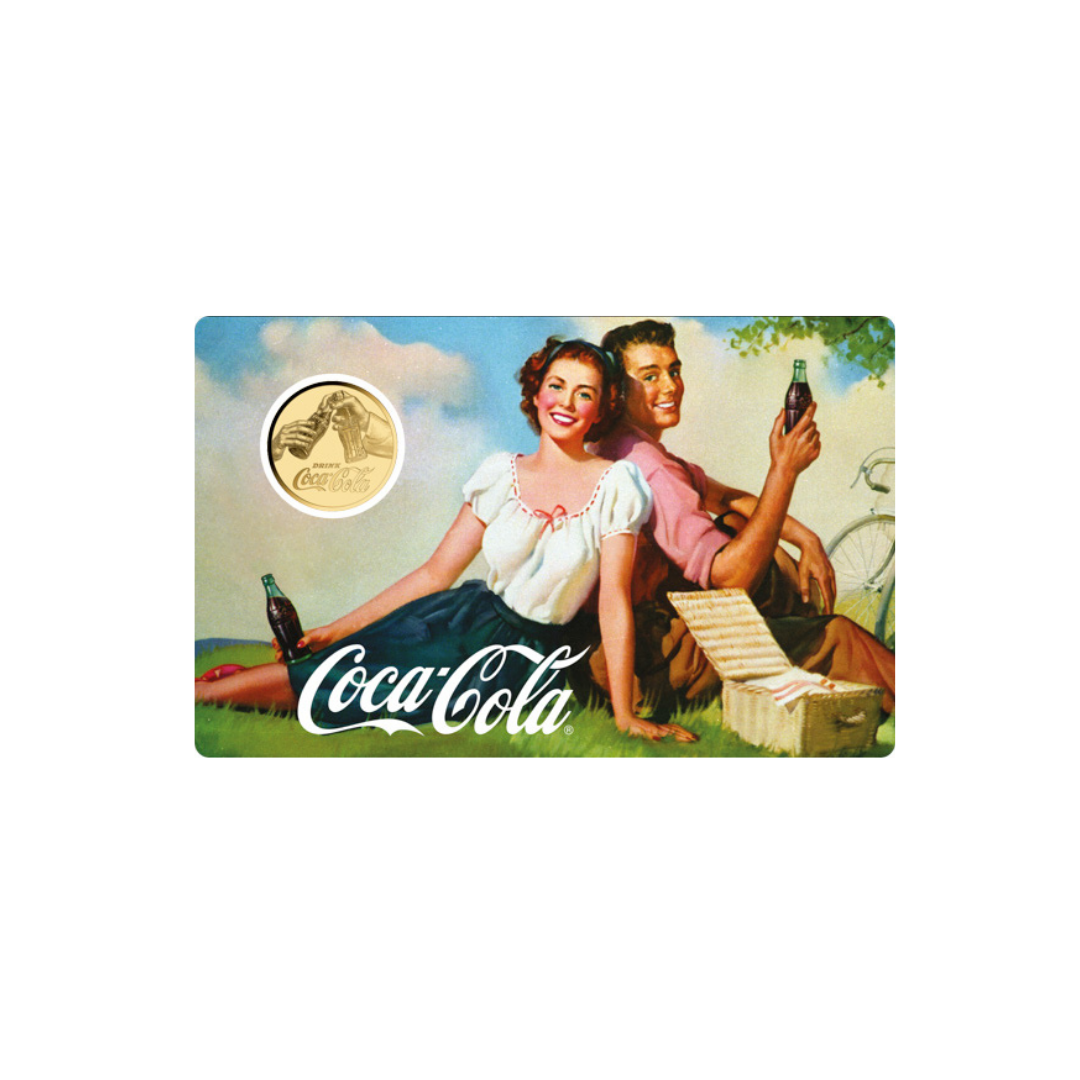 Coca-Cola Vintage Picnic Goldcard - Gold Gift