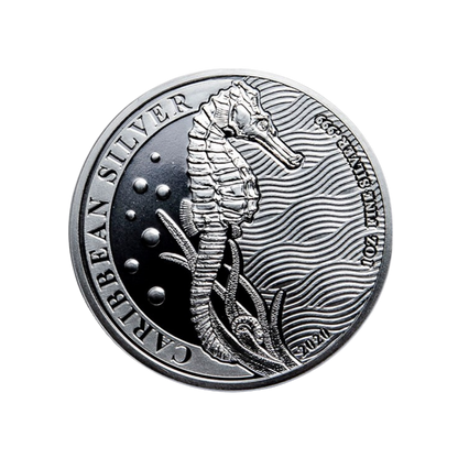 2020 Barbados Silver Seahorse 1oz Silver Coin