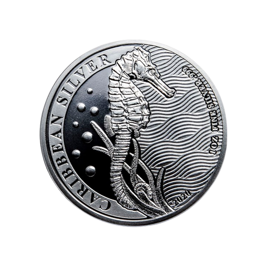 2020 Barbados Silver Seahorse 1oz Silver Coin