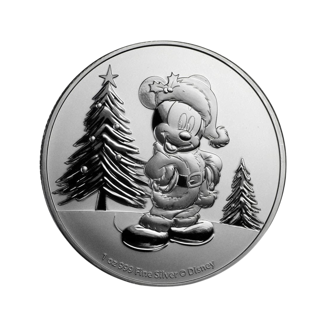 2019 Disney Mickey Mouse Christmas 1oz Silver Coin