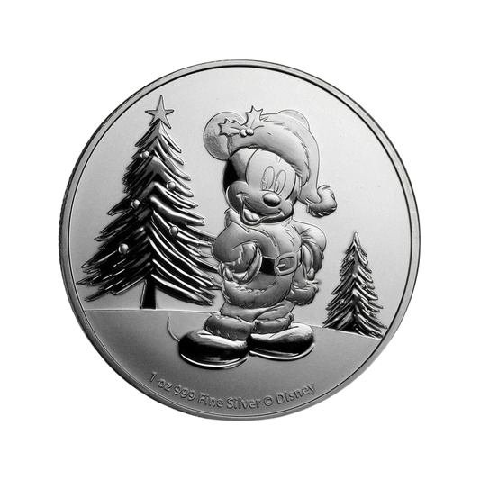 2019 Disney Mickey Mouse Christmas 1oz Silver Coin