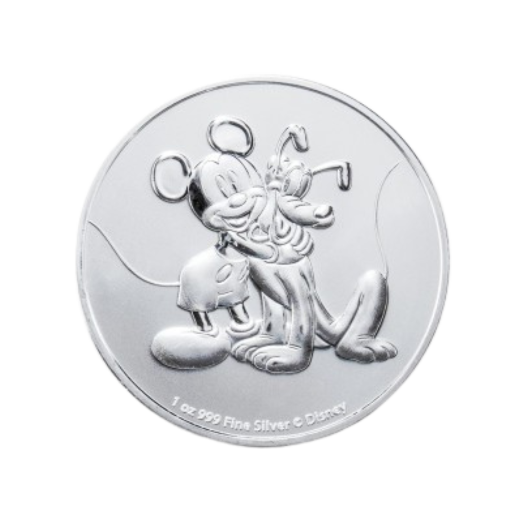 2020 Disney Mickey & Pluto 1oz Silver Coin