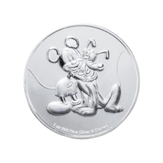 2020 Disney Mickey & Pluto 1oz Silver Coin