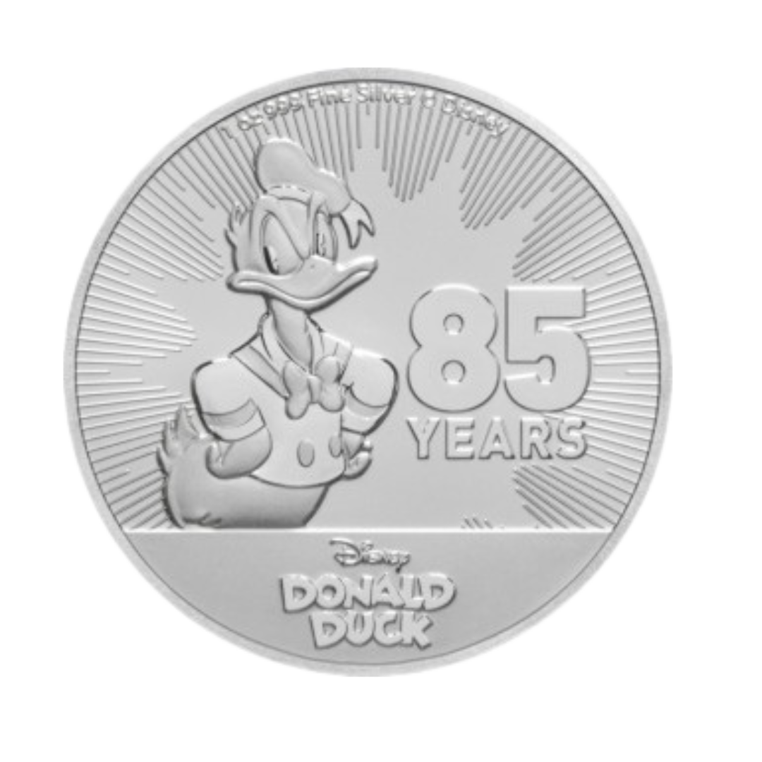 2019 Disney Donald Duck 85th Anniversary 1oz Silver Coin