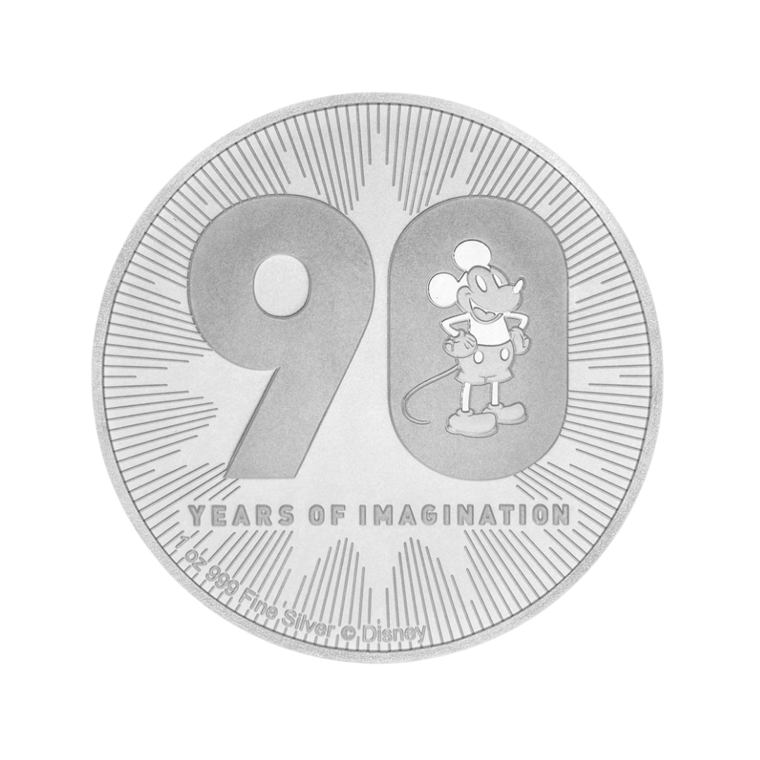 2018 Disney Mickey's 90th Anniversary 1oz Silver Coin