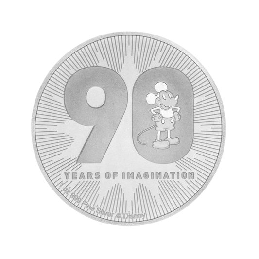 2018 Disney Mickey's 90th Anniversary 1oz Silver Coin