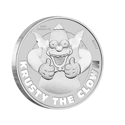 2020 Krusty The Clown 1oz Silver Coin