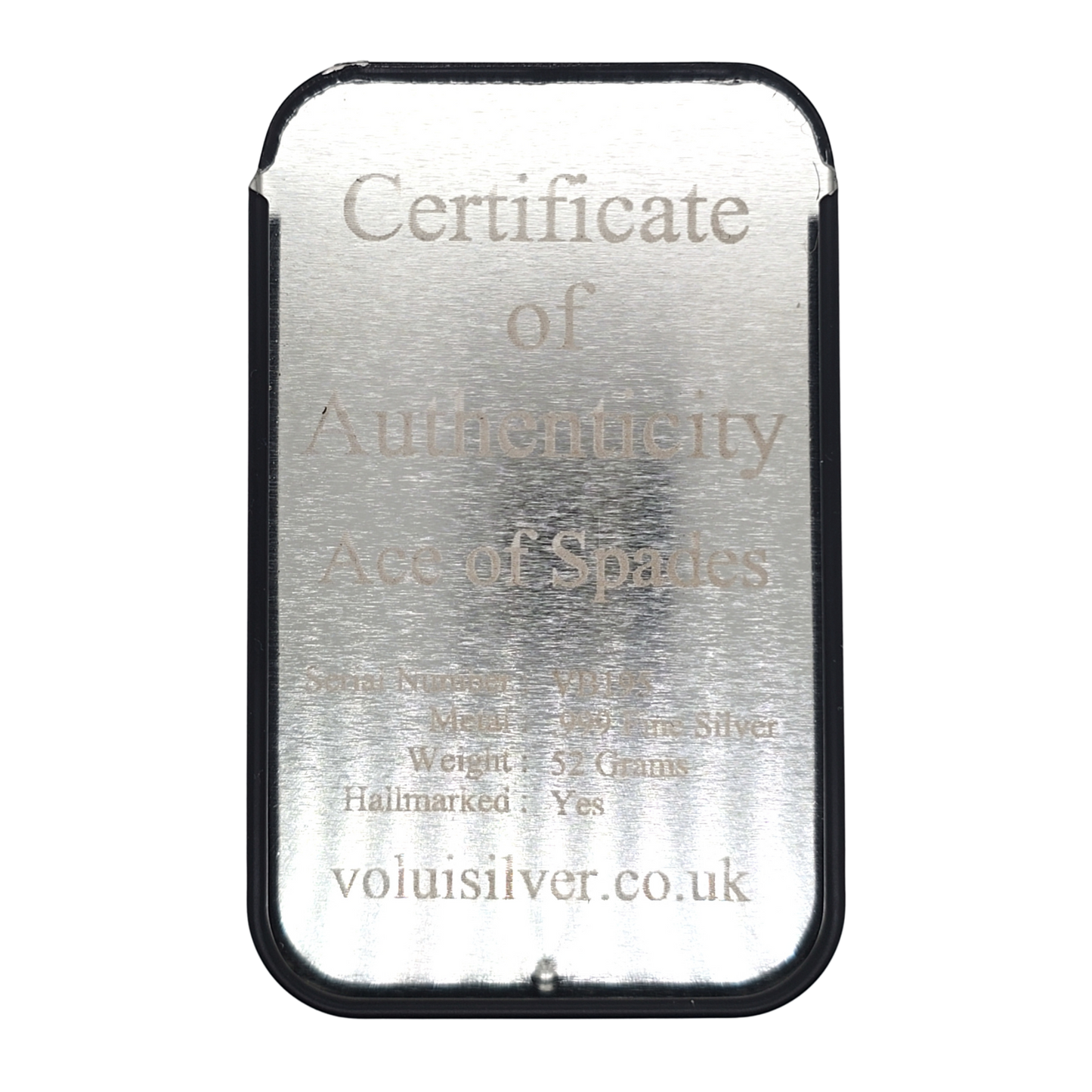 Volui Silver - Ace of Spades 52g Silver Bar