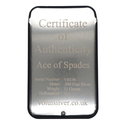 Volui Silver - Ace of Spades 51g Silver Bar