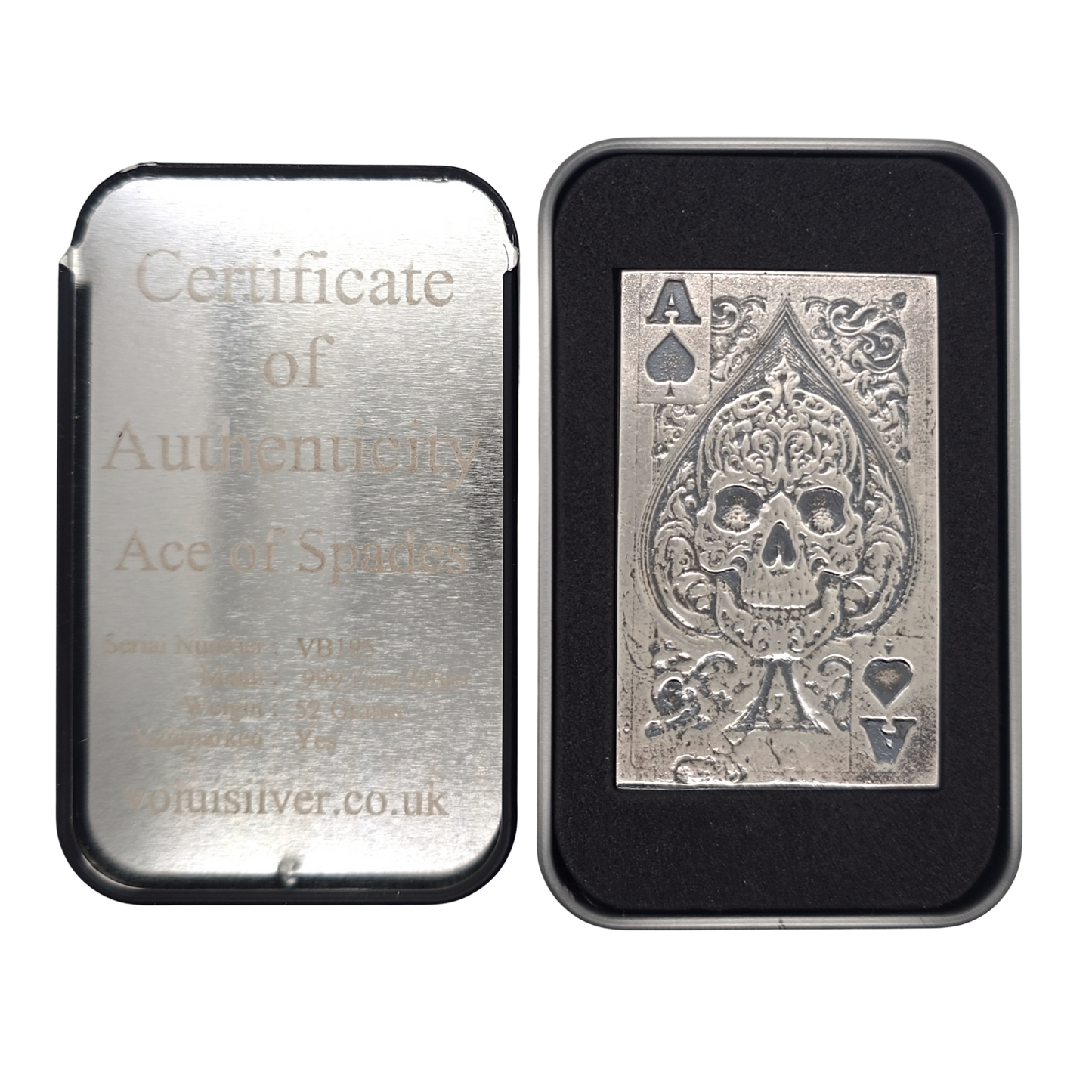 Volui Silver - Ace of Spades 52g Silver Bar
