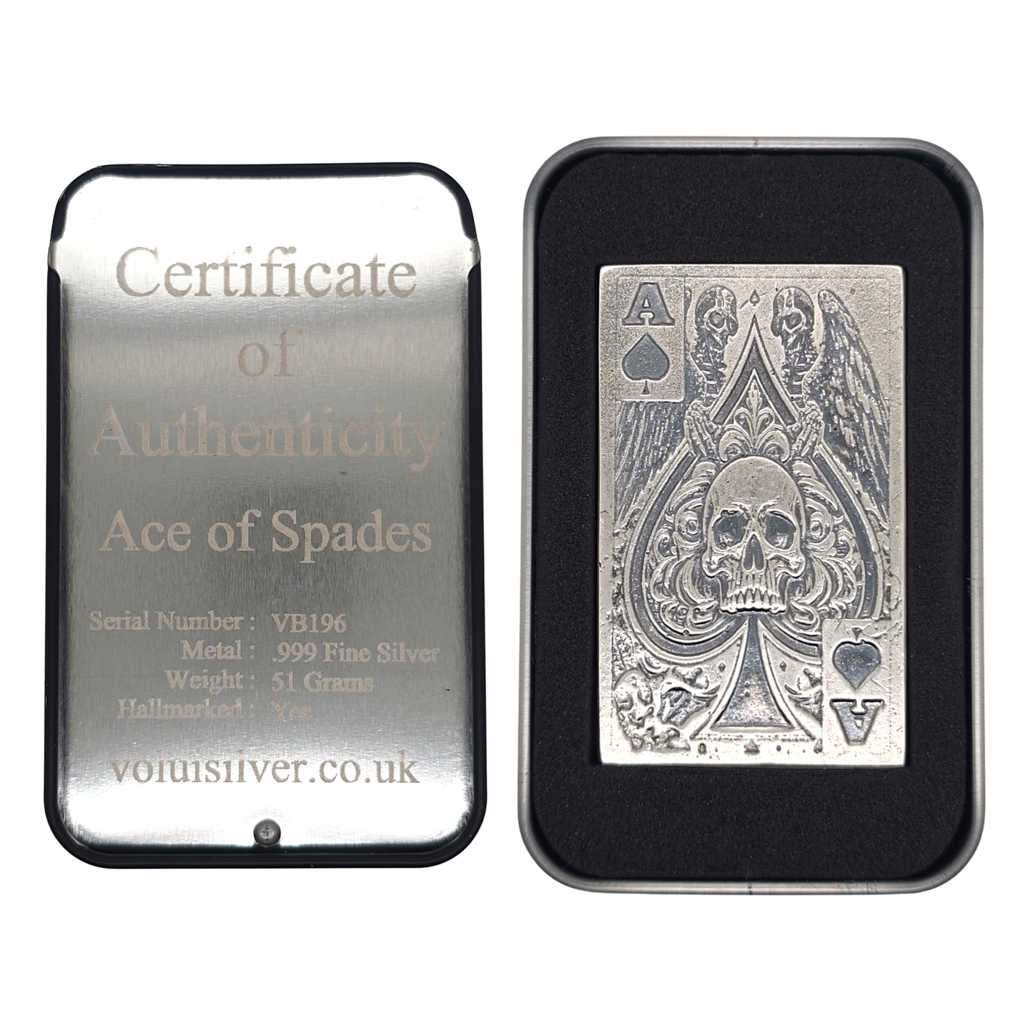 Volui Silver - Ace of Spades 51g Silver Bar