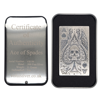 Volui Silver - Ace of Spades 51g Silver Bar