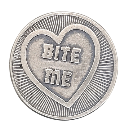 Volui Silver - Kiss Me/Bite Me 30g Silver Flip Coin