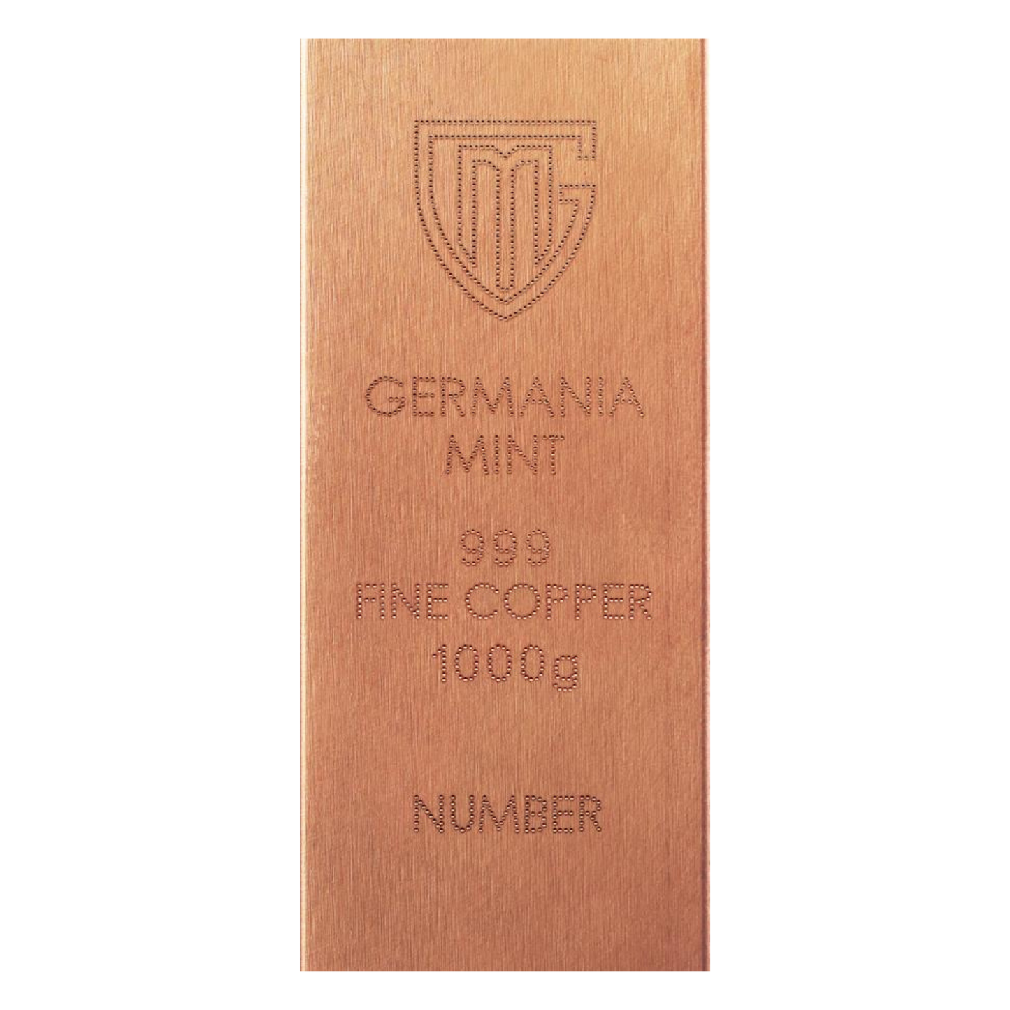 Germania Mint 1000g Raw 999 Copper Bar