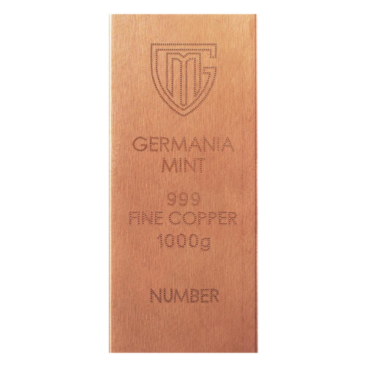 Germania Mint 1000g Raw 999 Copper Bar