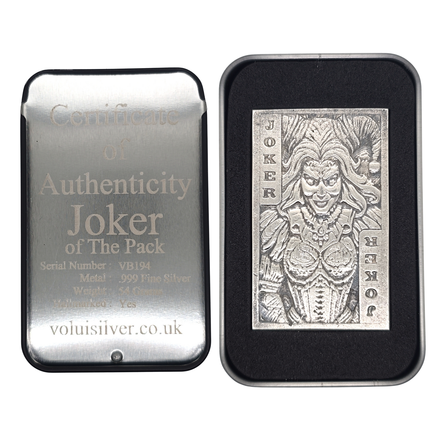 Volui Silver - Joker Card 54g Silver Bar