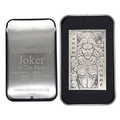 Volui Silver - Joker Card 54g Silver Bar