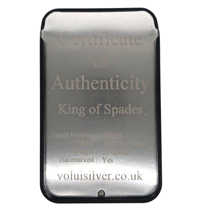 Volui Silver - King of Spades 55g Silver Bar