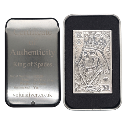 Volui Silver - King of Spades 55g Silver Bar