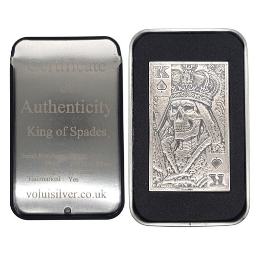 Volui Silver - King of Spades 55g Silver Bar