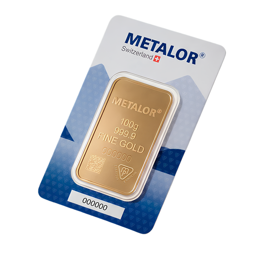 Metalor 100g Wafer Gold Bar