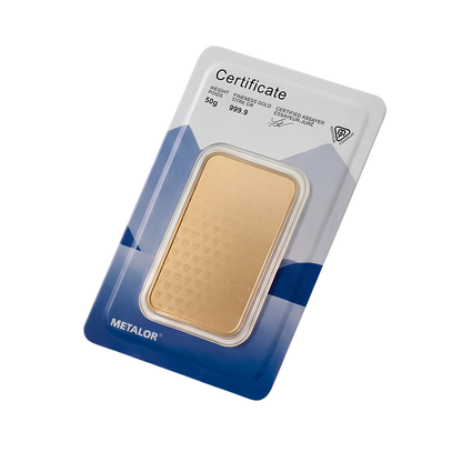Metalor 50g Gold Bar