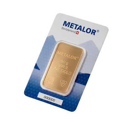 Metalor 50g Gold Bar