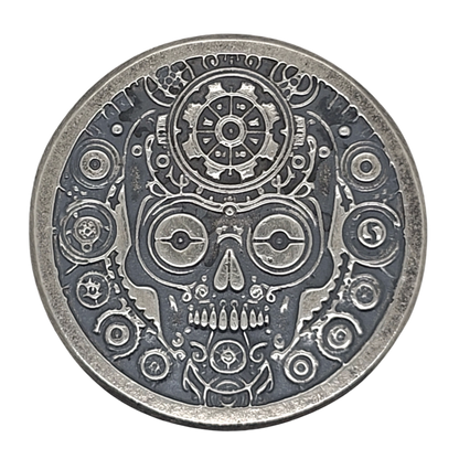 Volui Silver - Steampunk Heads/Gears 33g Silver Flip Coin