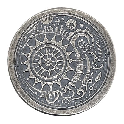 Volui Silver - Steampunk Heads/Gears 33g Silver Flip Coin