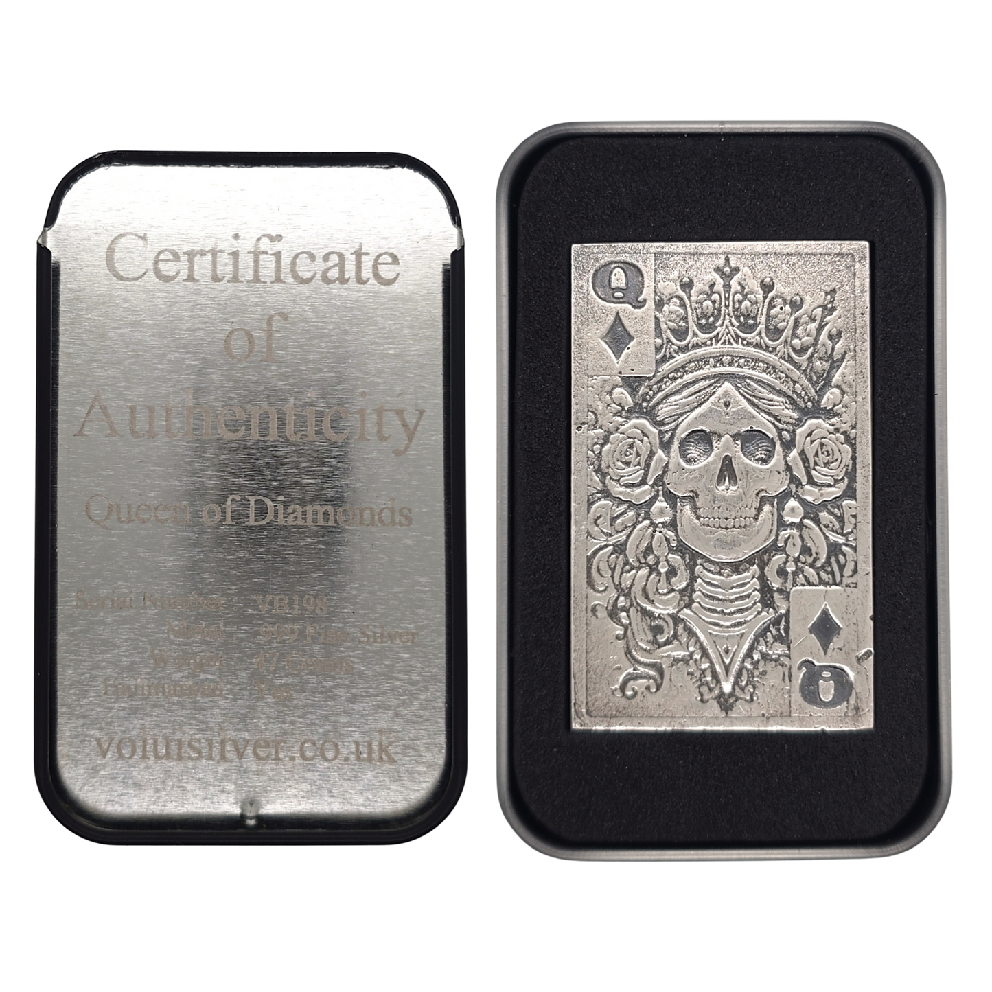 Volui Silver - Queen of Diamonds 47g Silver Bar