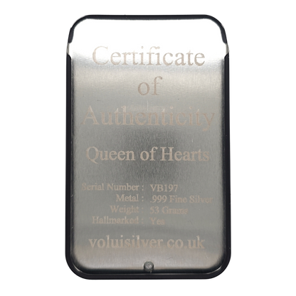 Volui Silver - Queen of Hearts 53g Silver Bar