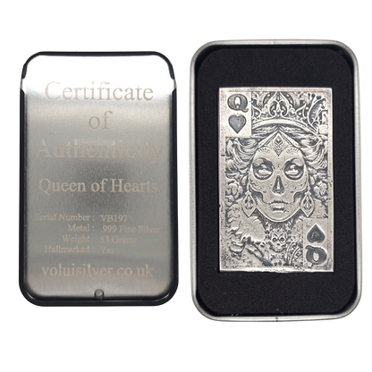 Volui Silver - Queen of Hearts 53g Silver Bar