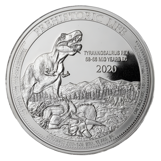 2020 Prehistoric life T-Rex Silver 1oz Coin