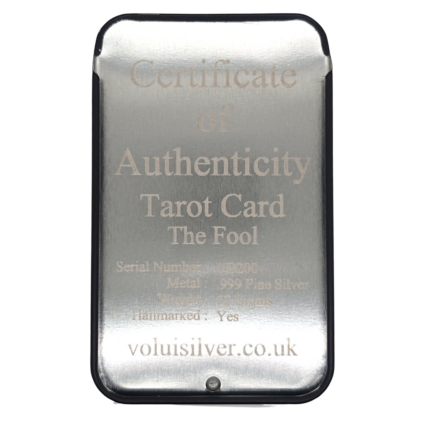 Volui Silver - Tarot Fool Card 52g Silver Bar