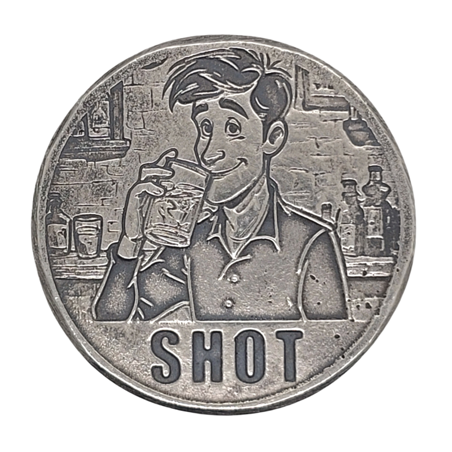 Volui Silver - Shot/Pint Version 1 36g Silver Flip Coin