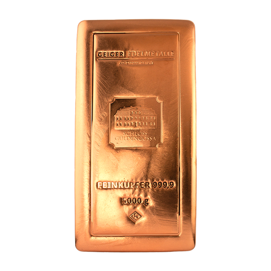 Geiger Edelmetalle 5kg (5000g) 999.9 Copper Bar