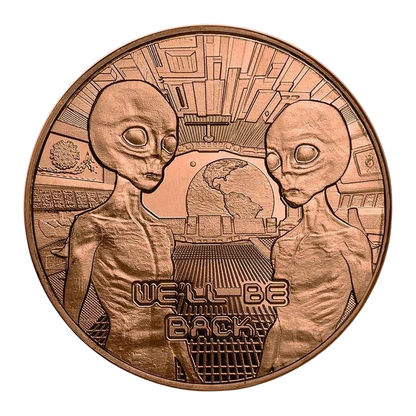 1oz Copper Round - Area 51 "We'll be back"